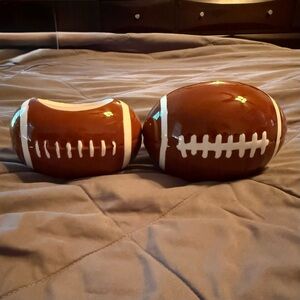 Football Ceramic Decor Set, Bank & Bowl